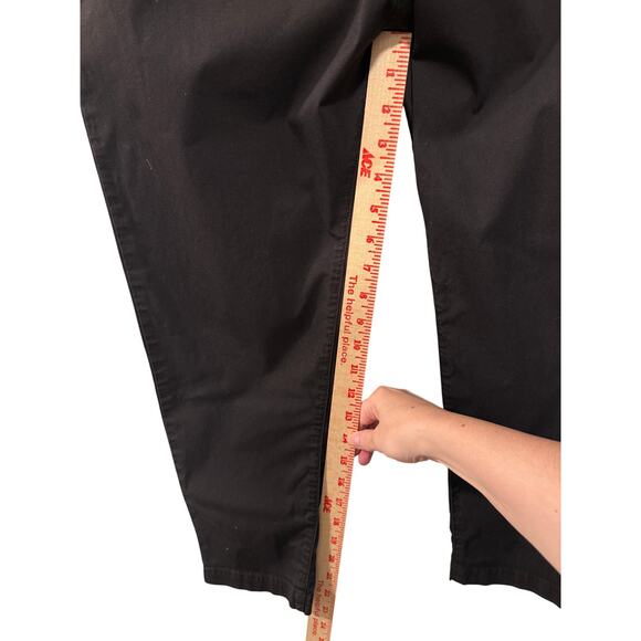 Nili Lotan 8 Slouchy Paris Pants Cotton Drop Crotch Cropped Chic Washed Black - Picture 8 of 9